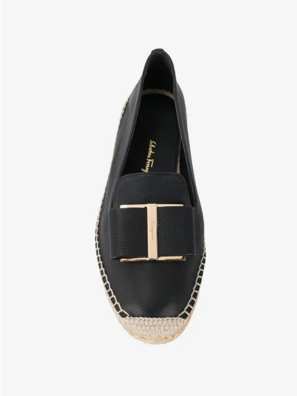Salvatore Ferragamo. Sannio Espadrilles. Black. Size 7.